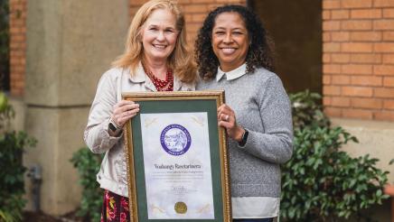 Assemblymember Gail Pellerin with Voahangy Rasetarinera