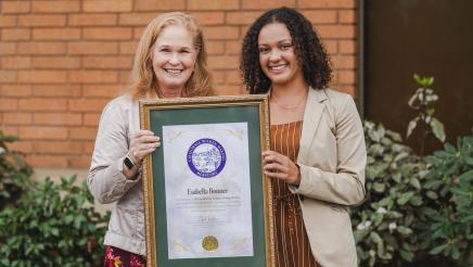 Assemblymember Gail Pellerin with Esabella Bonner