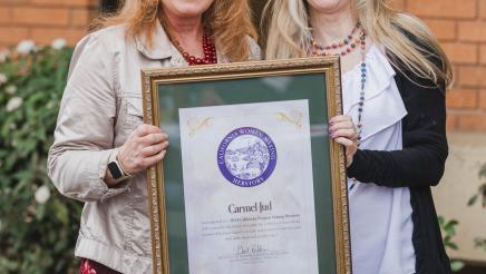 Assemblymember Gail Pellerin with Carmel Jud