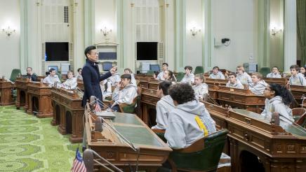 Assemblymember Low Welcomes St. Lucy School Students to the Capitol
